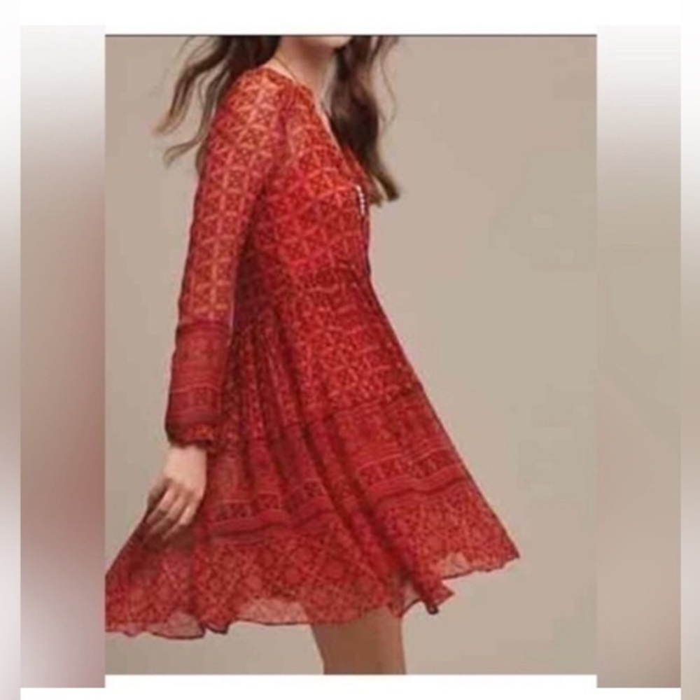 Anthropologie Maeve Dress Canna Swing Dress